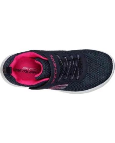 SKECHERS SCARPE SPORTIVE SKECHERS PER BAMBINA BLU NAVY E ROSA CON VELCRO AZUL