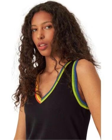 SKFK VESTIDO NEGRO MIDI SIN MANGAS SKFK PARA MUJER NEGRO
