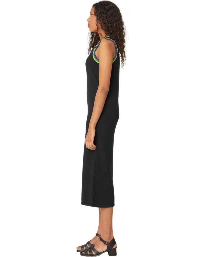 SKFK VESTIDO NEGRO MIDI SIN MANGAS SKFK PARA MUJER NEGRO