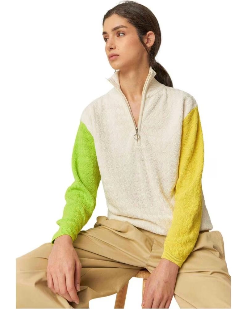 SKFK SKFK WOMEN´S ZIP-UP JERSEY IN BEIGE BEIGE