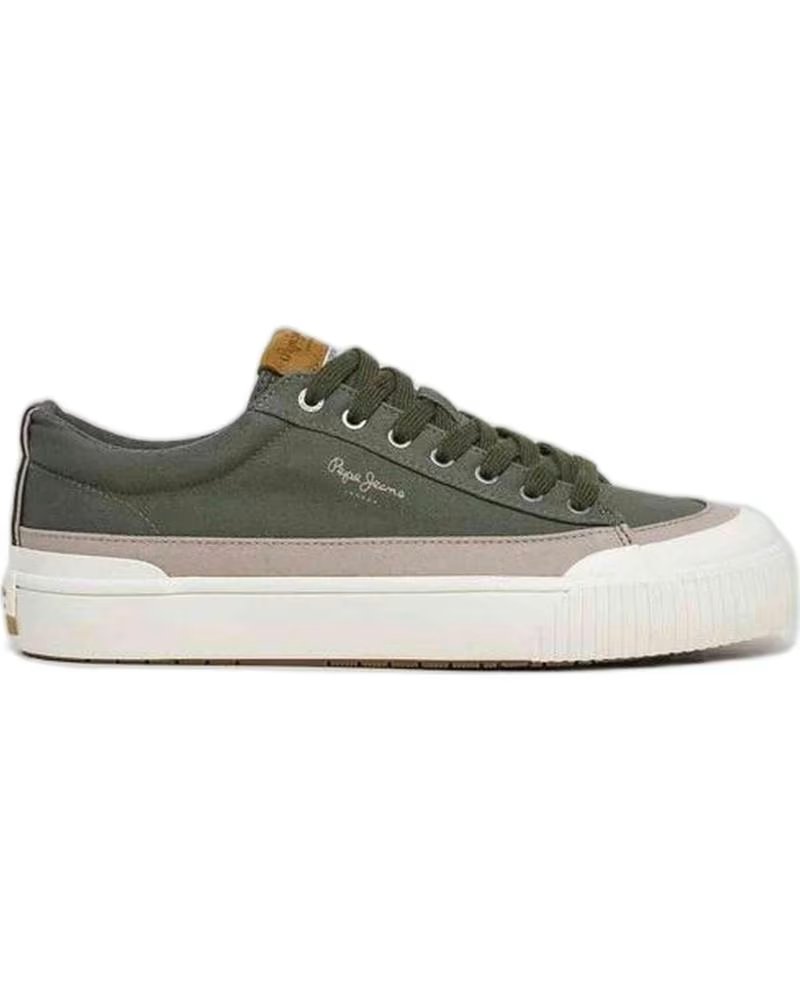 PEPE JEANS PEPE JEANS MEN´S GREEN CANVAS SNEAKERS VERDE