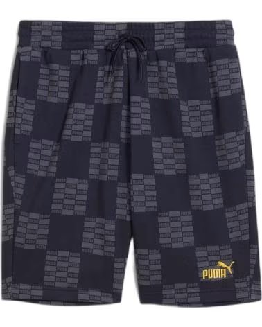 PUMA PANTALONCINI PUMA A QUADRI UNISEX NEGRO