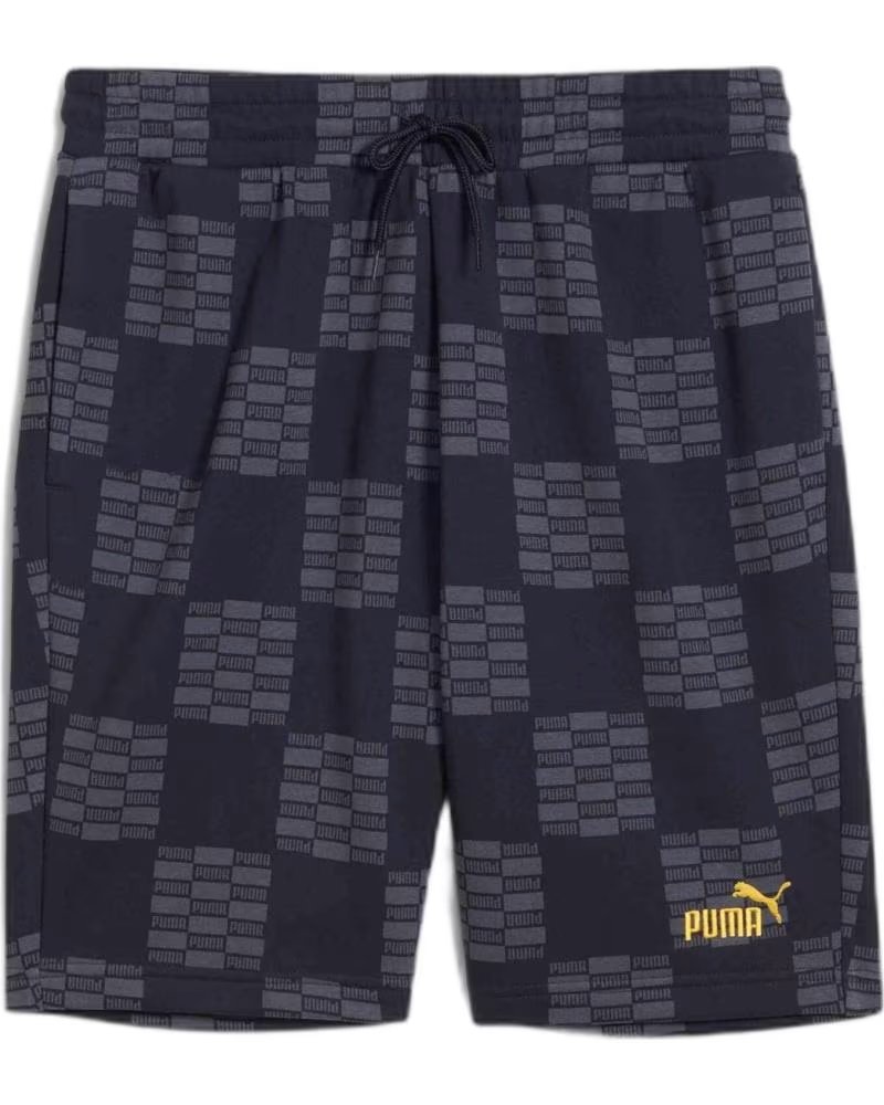PUMA PANTALONCINI PUMA A QUADRI UNISEX NEGRO