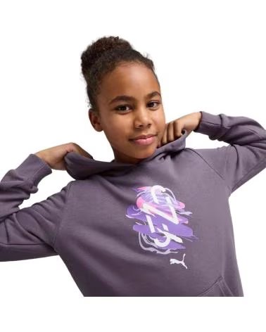 PUMA SUDADERA CON CAPUCHA PUMA UNISSEX INFANTIL MORADO