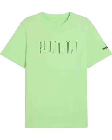 PUMA CAMISETA PUMA ESSENTIALS LOGO MANGA CORTA UNISEX VERDE LIMA VERDE