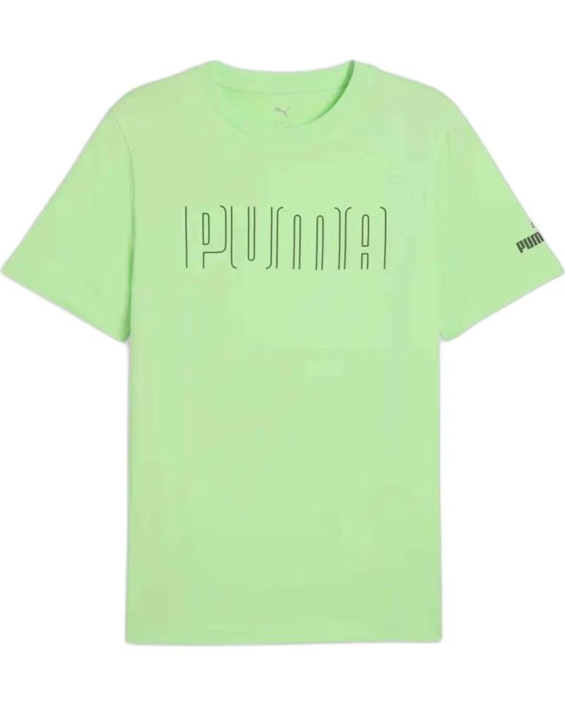 PUMA CAMISETA PUMA ESSENTIALS LOGO MANGA CORTA UNISEX VERDE LIMA VERDE