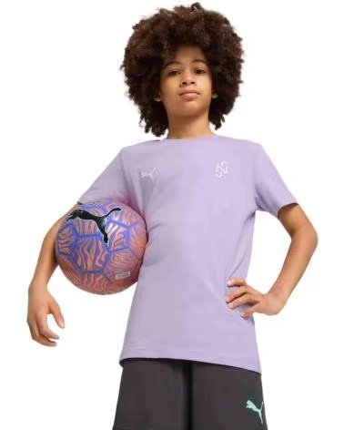 PUMA T-SHIRT PUMA À MANCHES COURTES AVEC IMPRIMÉ POUR ENFANTS MORADO