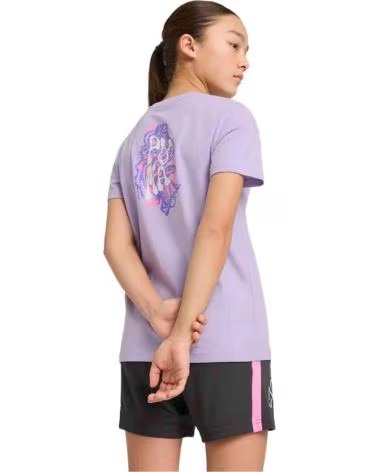 PUMA T-SHIRT PUMA À MANCHES COURTES AVEC IMPRIMÉ POUR ENFANTS MORADO