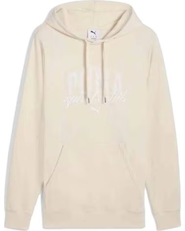 PUMA FELPA CON CAPPUCCIO PUMA DA UOMO BEIGE BEIGE
