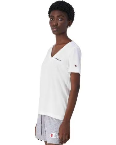 CHAMPION CAMISETA V-NECK MUJER BLANCA REF 865030 BLANCO
