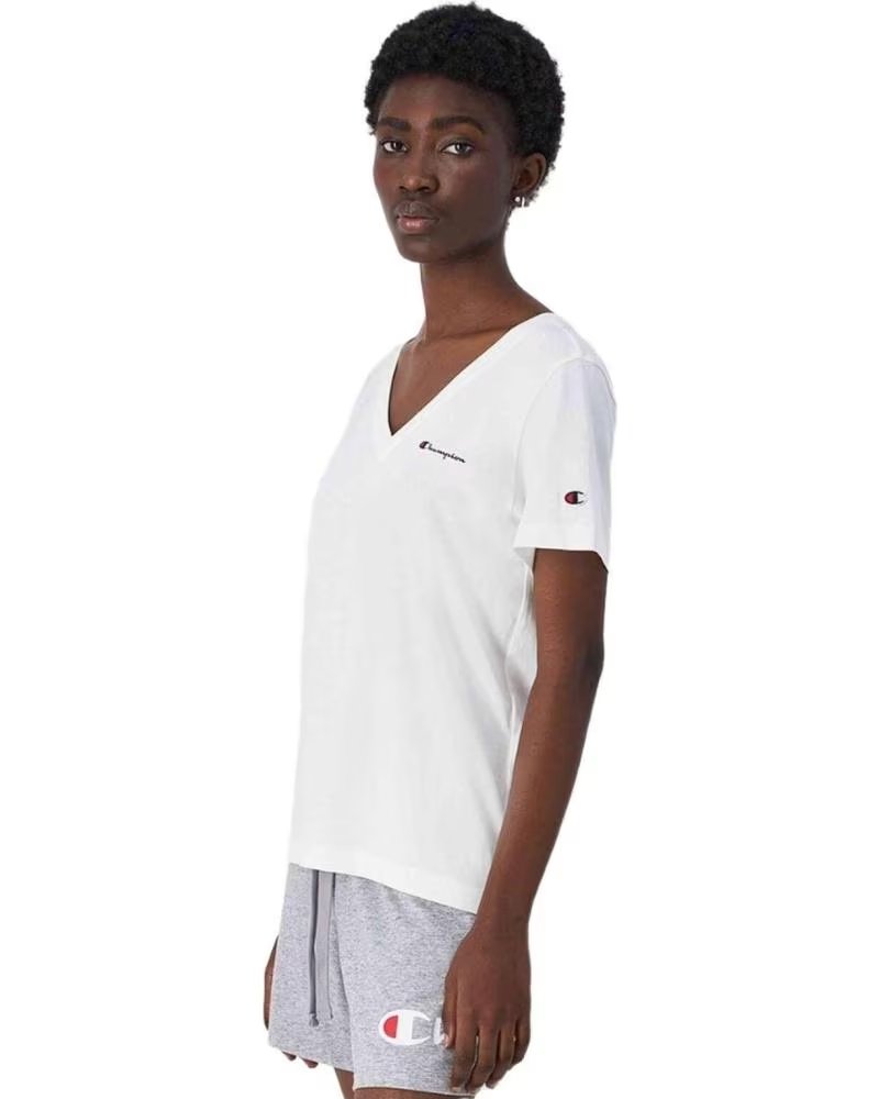 CHAMPION CAMISETA V-NECK MUJER BLANCA REF 865030 BLANCO