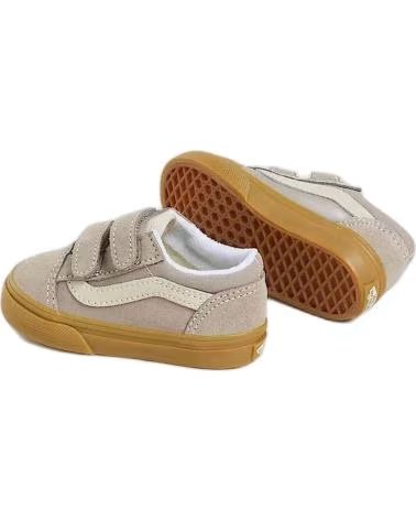 VANS OFF THE WALL SCARPE VANS OLD SKOOL VELCRO PER BAMBINI UNISEX GRIGIO GRIS