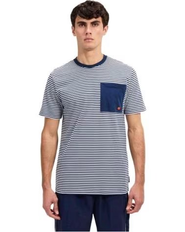 ELLESSE CAMISETA DE MANGA CORTA ELLESSE A RAYAS CON BOLSILLO PARA HOMBRE AZUL