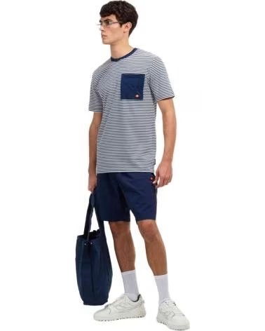 ELLESSE CAMISETA DE MANGA CORTA ELLESSE A RAYAS CON BOLSILLO PARA HOMBRE AZUL