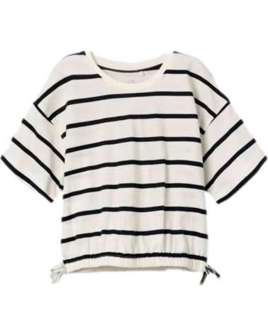 NAME IT GESTREIFTES KURZARM-T-SHIRT FÜR MÄDCHEN BLANCO