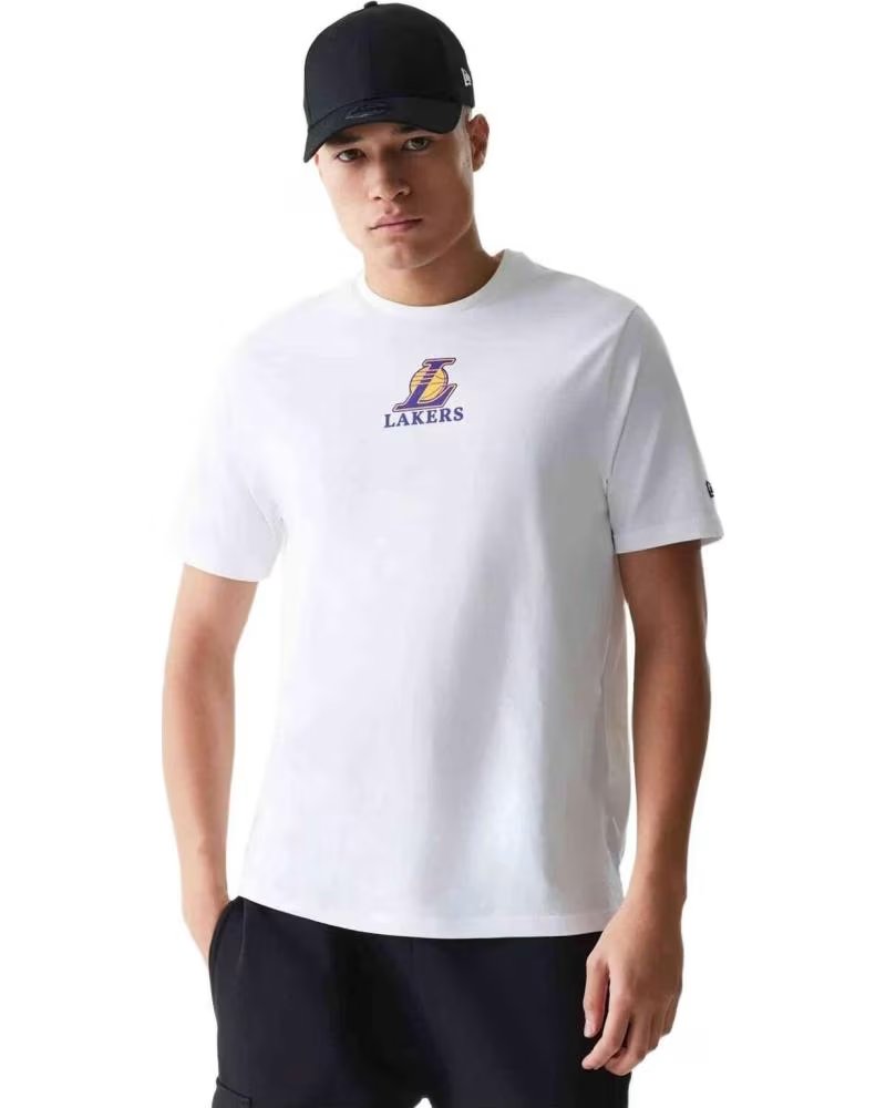 NEW ERA CAMISETA NEW ERA NBA LOS ANGELES LAKERS MANGA CURTA BRANCA MASCULINA BLANCO