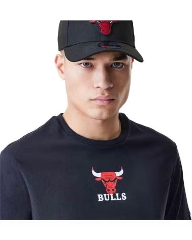 NEW ERA T-SHIRT NEW ERA NBA CHICAGO BULLS MANICA CORTA NERA UOMO NEGRO