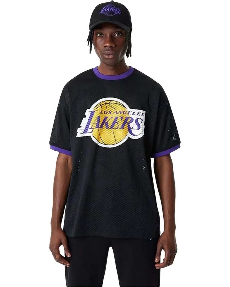 NEW ERA CAMISETA NEW ERA LOS ANGELES LAKERS NBA PRETA MANGA CURTA MASCULINA NEGRO
