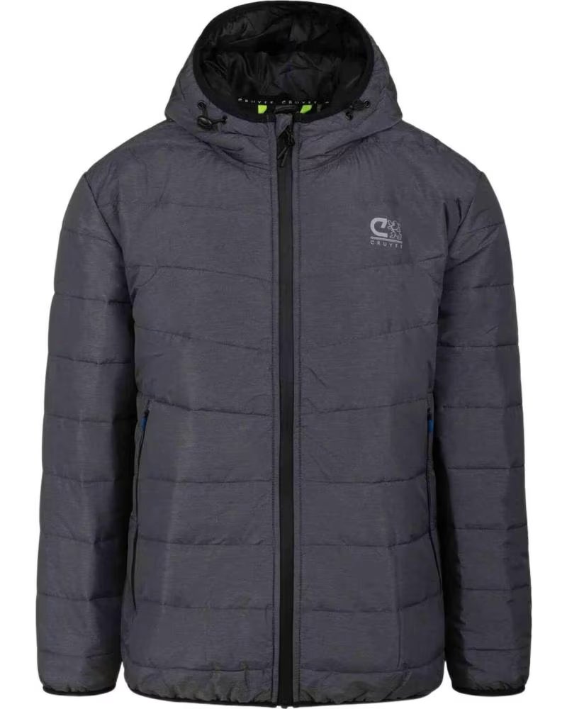 CRUYFF VESTE MATELASSÉE À CAPUCHE CRUYFF POUR HOMME GRIS
