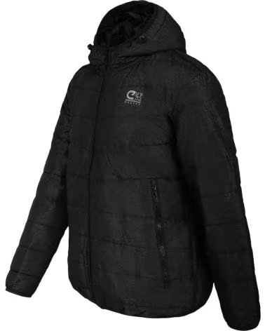 CRUYFF VESTE CRUYFF NOIR REMBOURRÉE À CAPUCHE POUR HOMME NEGRO