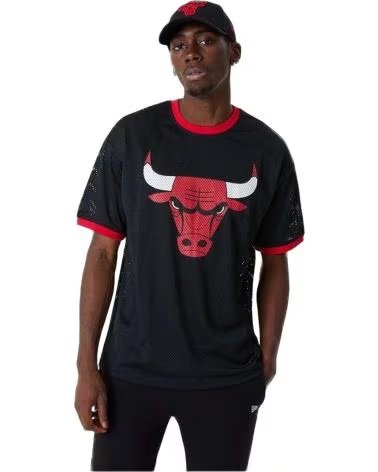 NEW ERA MAGLIETTA NEW ERA CHICAGO BULLS UOMO NERA MANICA CORTA NEGRO