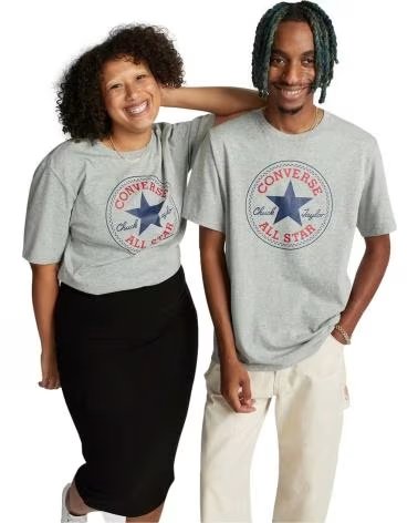 CONVERSE CAMISETA DE MANGA CORTA EN PARA UNISEX GRIS