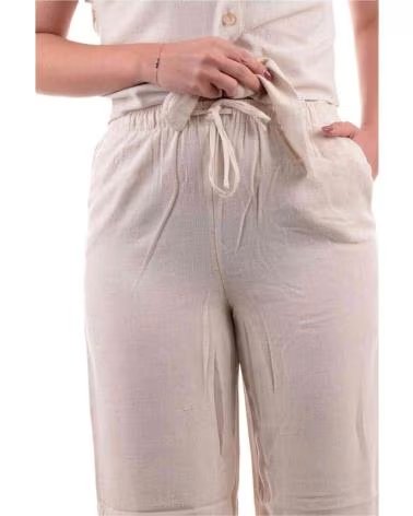 ONLY PANTALÓN LARGO BEIGE DE MUJER BEIGE