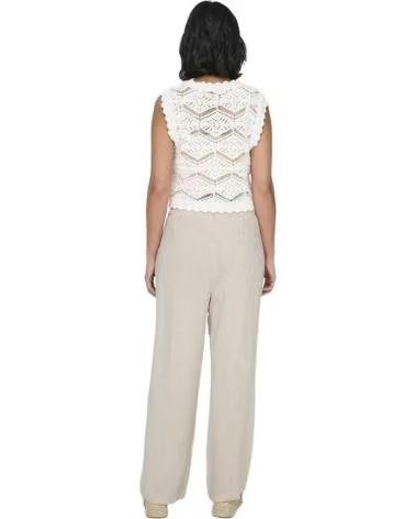 ONLY PANTALÓN LARGO BEIGE DE MUJER BEIGE