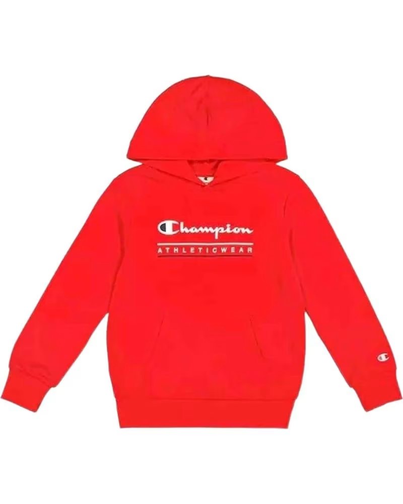 CHAMPION SUDADERA CON CAPUCHA CHAMPION PARA NIÑOS ROJA ROJO