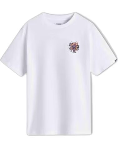 VANS OFF THE WALL THE T-SHIRT MIT BRENNENDEM TOTENKOPF-PRINT - REF 838431 BLANCO