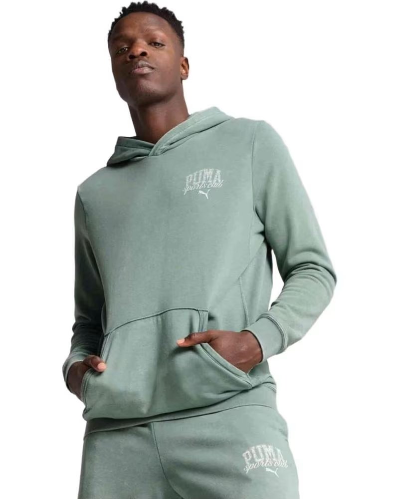 PUMA MOLETOM COM CAPUZ PUMA ESSENTIALS MASCULINO VERDE
