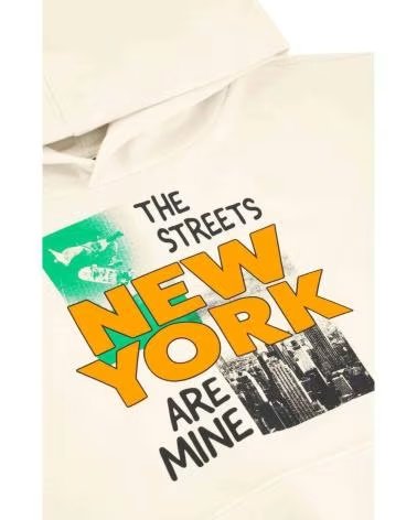 CHAMPION SWEAT À CAPUCHE CHAMPION "NEW YORK STREETS" POUR ENFANTS BLANCO