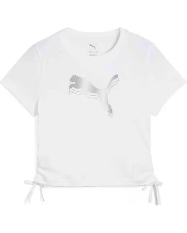 PUMA PUMA GIRLS´ DRAWSTRING SHORT SLEEVE T-SHIRT BLANCO