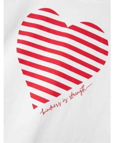NAME IT KURZARM-T-SHIRT FÜR MÄDCHEN MIT HERZ BLANCO