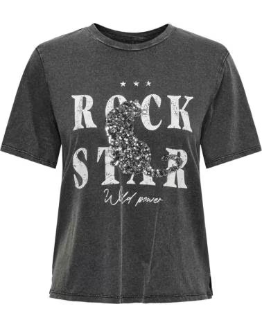 ONLY CAMISETA MANGA CORTA ESTAMPADO ROCK STAR NEGRO 865298