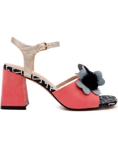 AZAREY SANDÁLIAS DE SALTO AZAREY COM DETALHE DE FLOR PARA MULHER MULTICOLOR