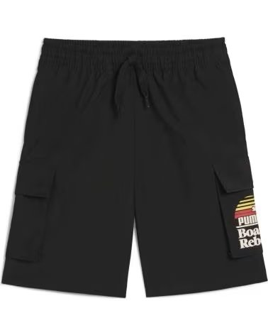 PUMA PANTALÓN CORTO PUMA PARA NIÑOS NEGRO NEGRO