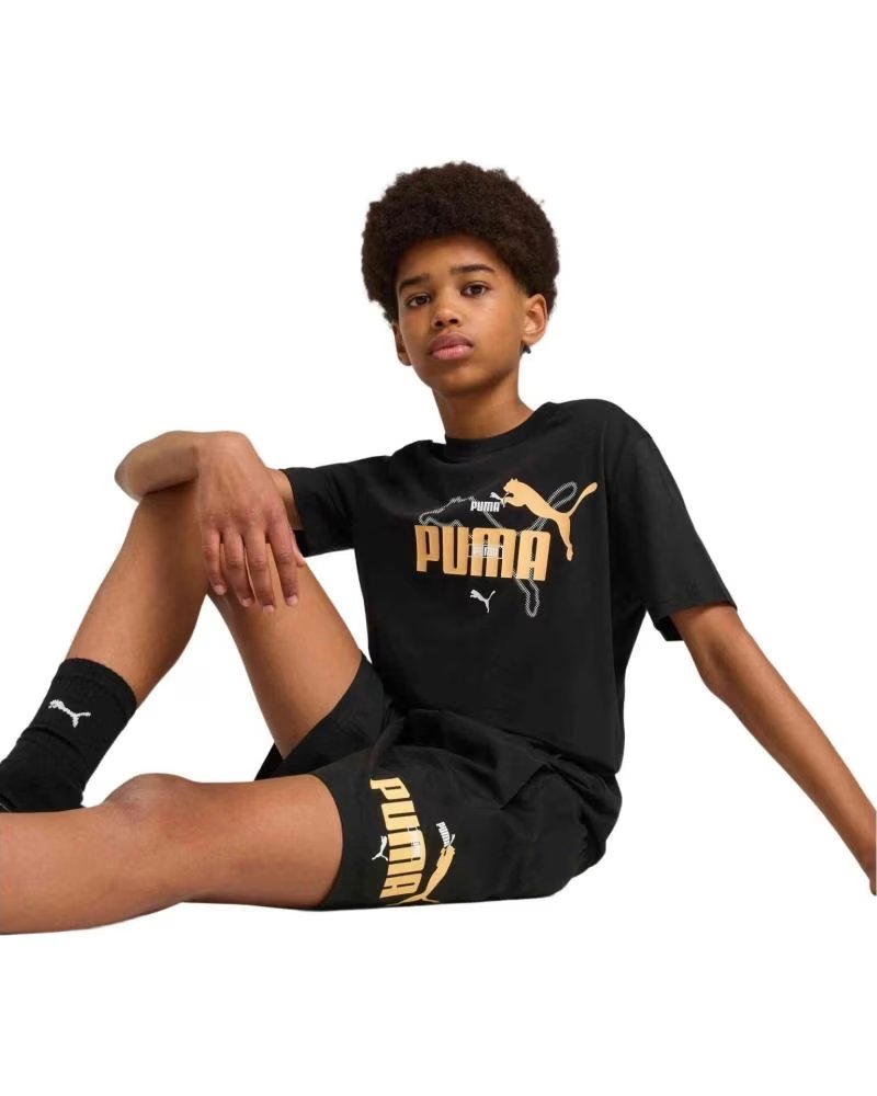 PUMA CAMISETA DE MANGA CORTA EN PARA NINOS NEGRO