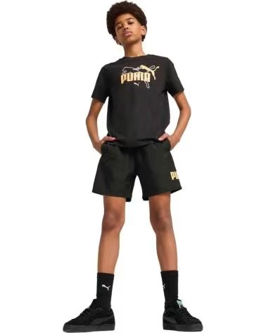 PUMA CAMISETA DE MANGA CORTA EN PARA NINOS NEGRO
