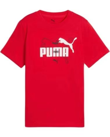 PUMA CAMISETA PUMA CON LOGO ESTAMPADO ROJO