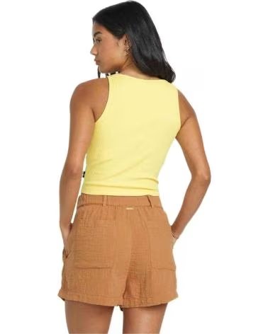 BILLABONG SHORT EN LIN BILLABONG POUR FEMME MARRON
