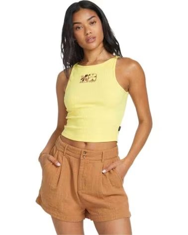 BILLABONG SHORT EN LIN BILLABONG POUR FEMME MARRON