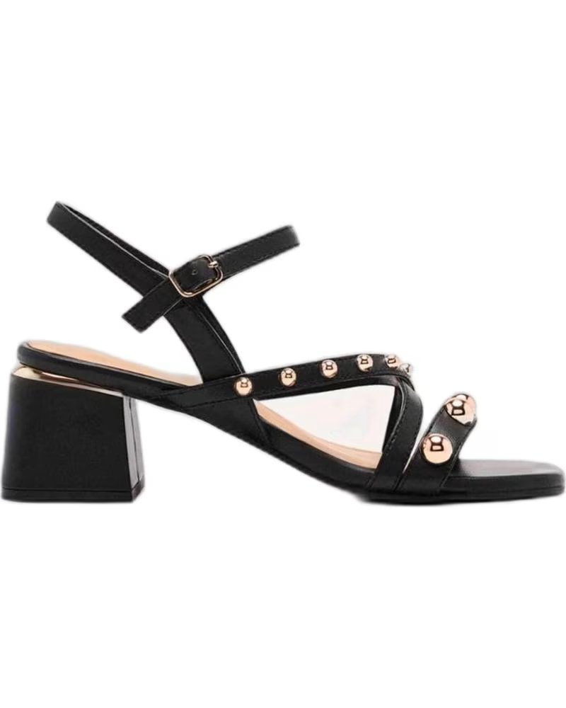 GIOSEPPO SANDÁLIAS GIOSEPPO PRETAS COM TACHAS FEMININAS NEGRO