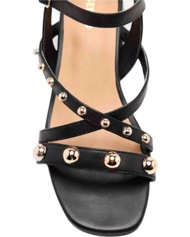 GIOSEPPO SANDÁLIAS GIOSEPPO PRETAS COM TACHAS FEMININAS NEGRO