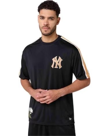 NEW ERA NEW ERA MLB NEW YORK YANKEES BLACK SHORT SLEEVE T-SHIRT FOR MEN NEGRO