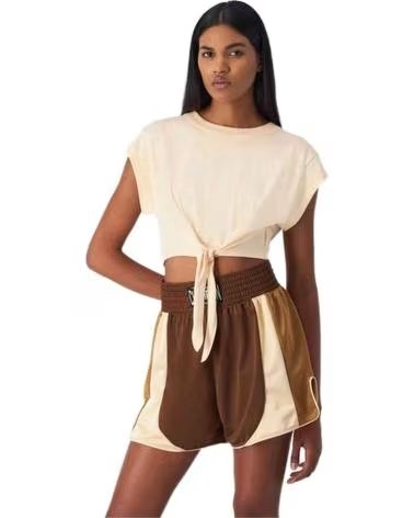 CHAMPION CAMISETA DE MANGA CORTA EN PARA MUJER BEIGE