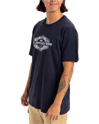 QUIKSILVER T-SHIRT QUIKSILVER LOCKED UP SS UOMO BLU AZUL