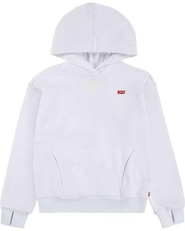 LEVIS FELPA CON CAPPUCCIO UNISEX LEVIS PER BAMBINI BLANCO