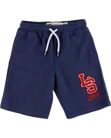 LEVIS PANTALÓN CORTO LEVI´S PARA NIÑO AZUL CON LOGO AZUL