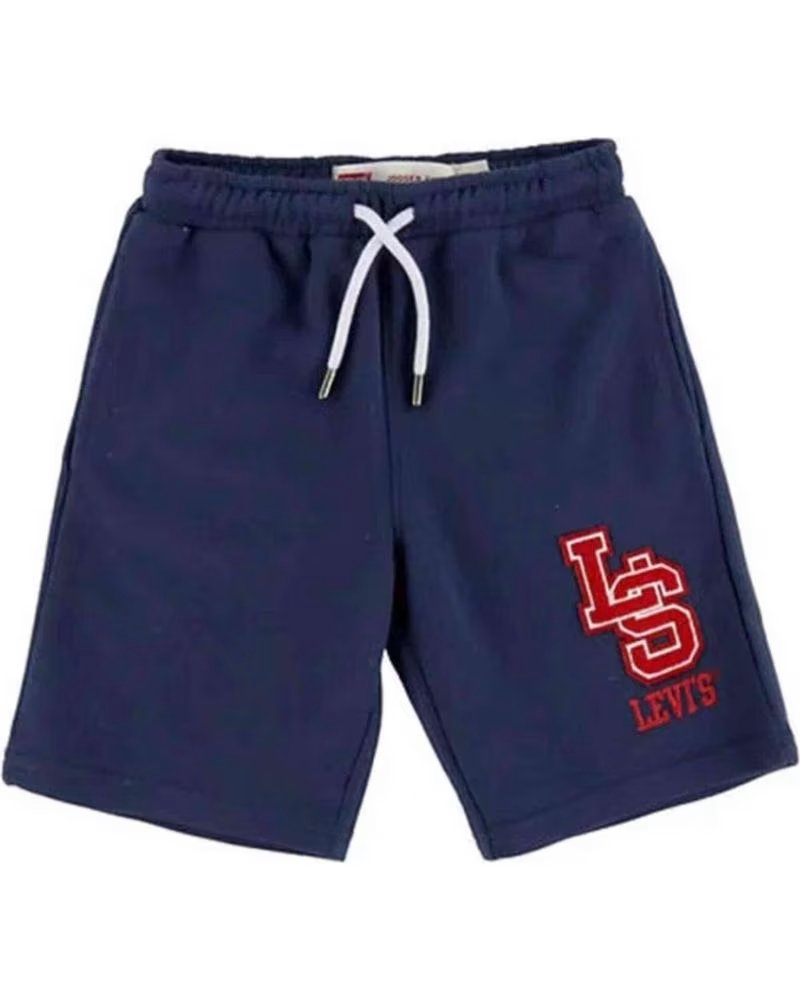 LEVIS PANTALÓN CORTO LEVI´S PARA NIÑO AZUL CON LOGO AZUL